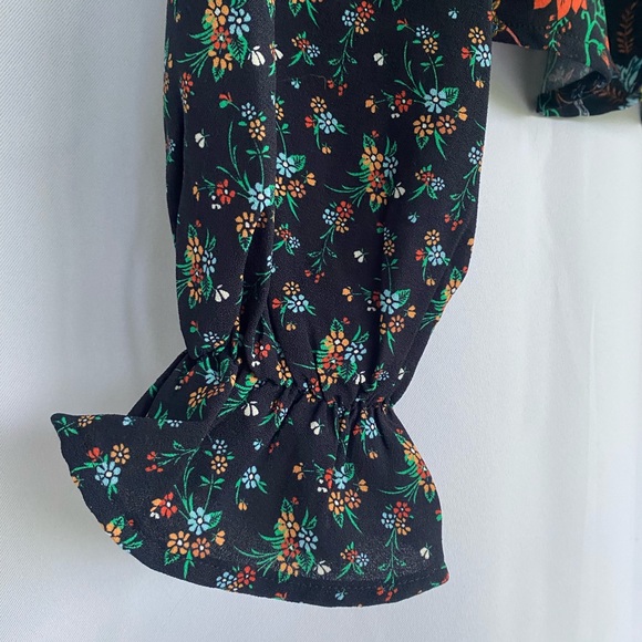 NWT Rock & Roll Denim Women's Floral Print Long Sleeve Blouse - Picture 6 of 7